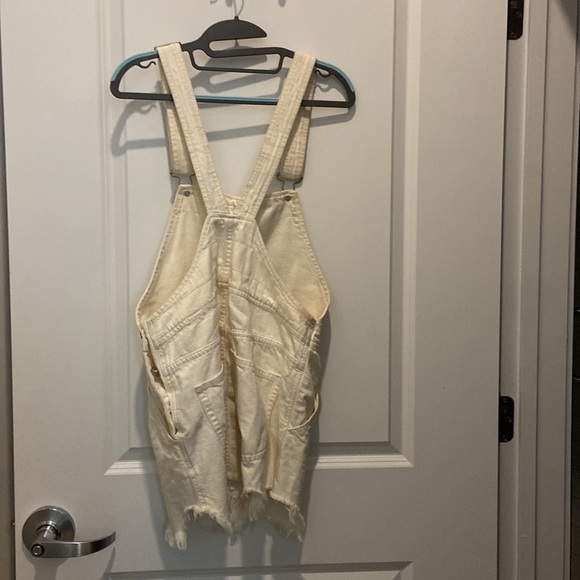 Free people distressed overall dress - Picture 2 of 3